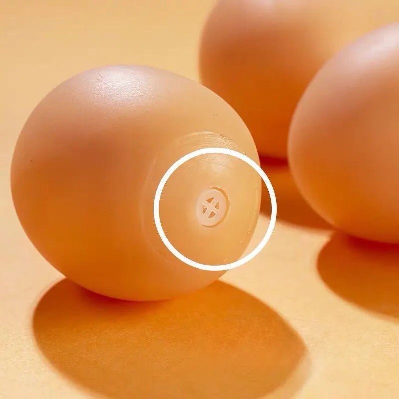 Simulation egg dog toy with light-up features and textured surface for tooth cleaning