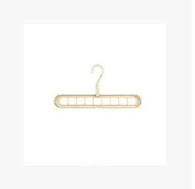 Plastic coat hanger with rotating hook in pink colour, showing length and height dimensions