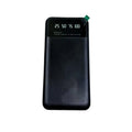 Ultra-thin black power bank showing compact design with 10000mAh capacity