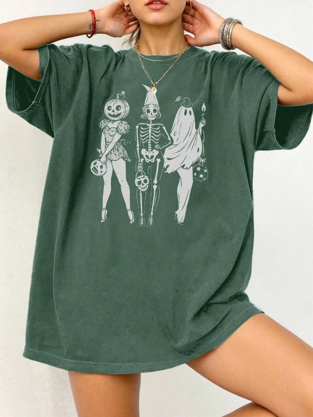 Cotton summer t-shirt loose fit straight cut round neck casual wear
