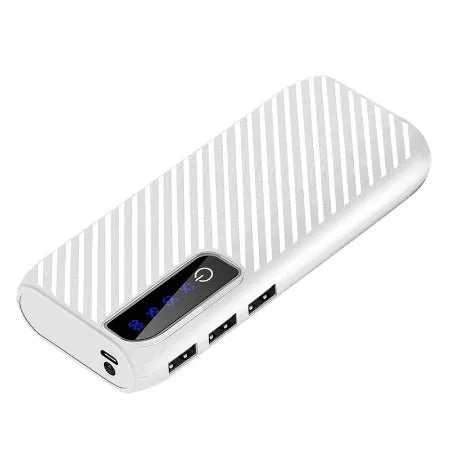 20000mAh portable mini power bank in black showing compact dimensions