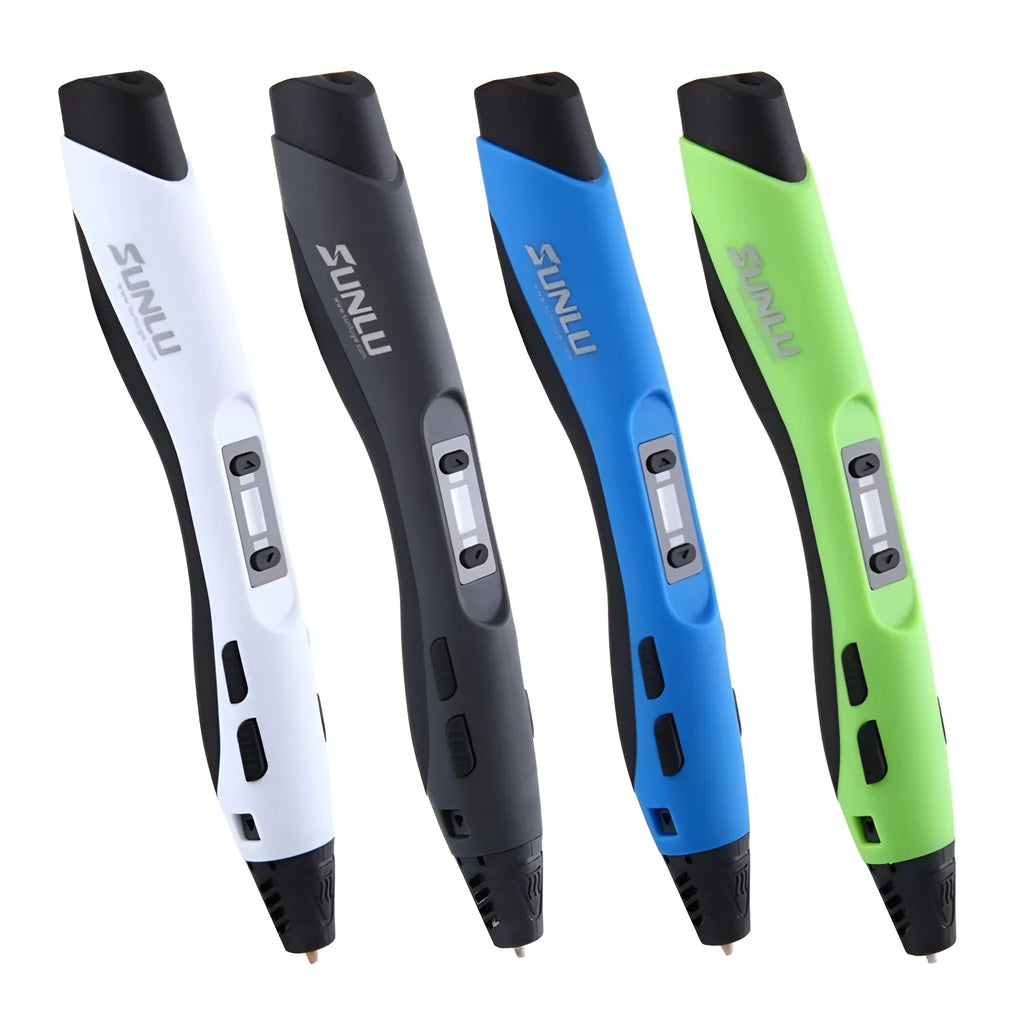 Plastic 3D printing pen in black, 180mm length, for freehand drawing and graffiti