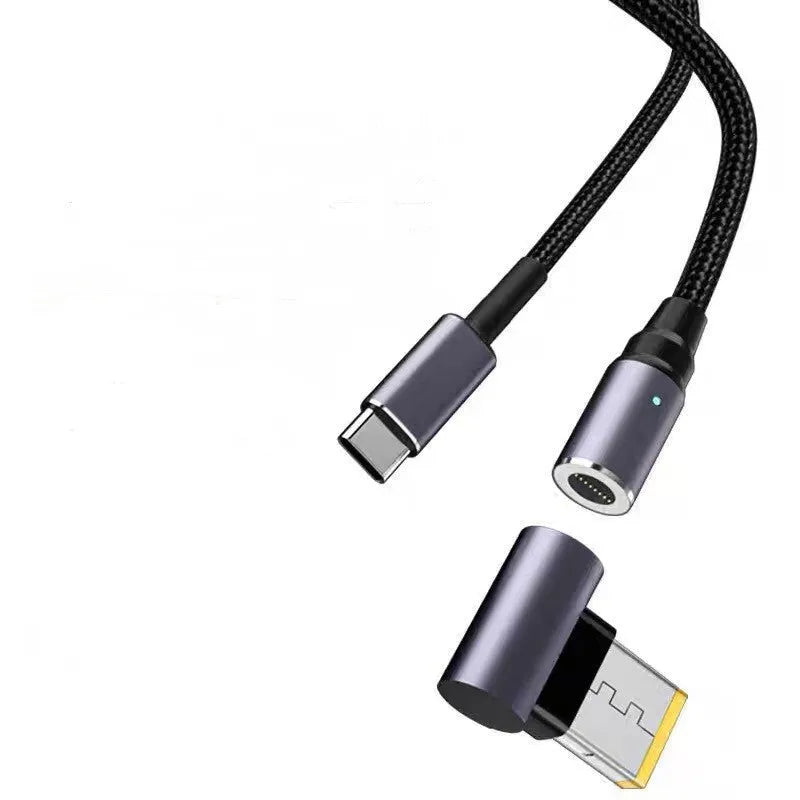 Magnetic charging cable for Lenovo smartphones showing Type-C connector and square port with 1.8m cable length