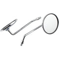 Motorcycle rearview mirror electroplated silver aluminium alloy 8mm thread pair