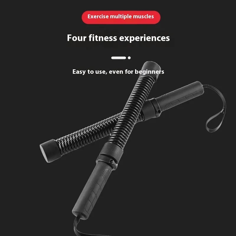 Cordless flat replacement sling rope spring bar set for arm and chest muscle exercise in TPE material