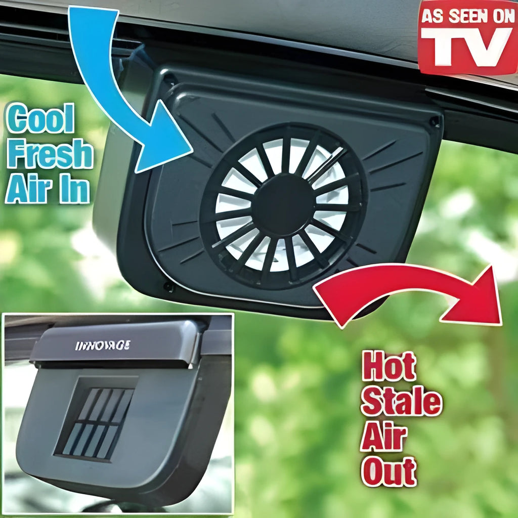 Solar car cooler exhaust fan in ABS material with 10V power
