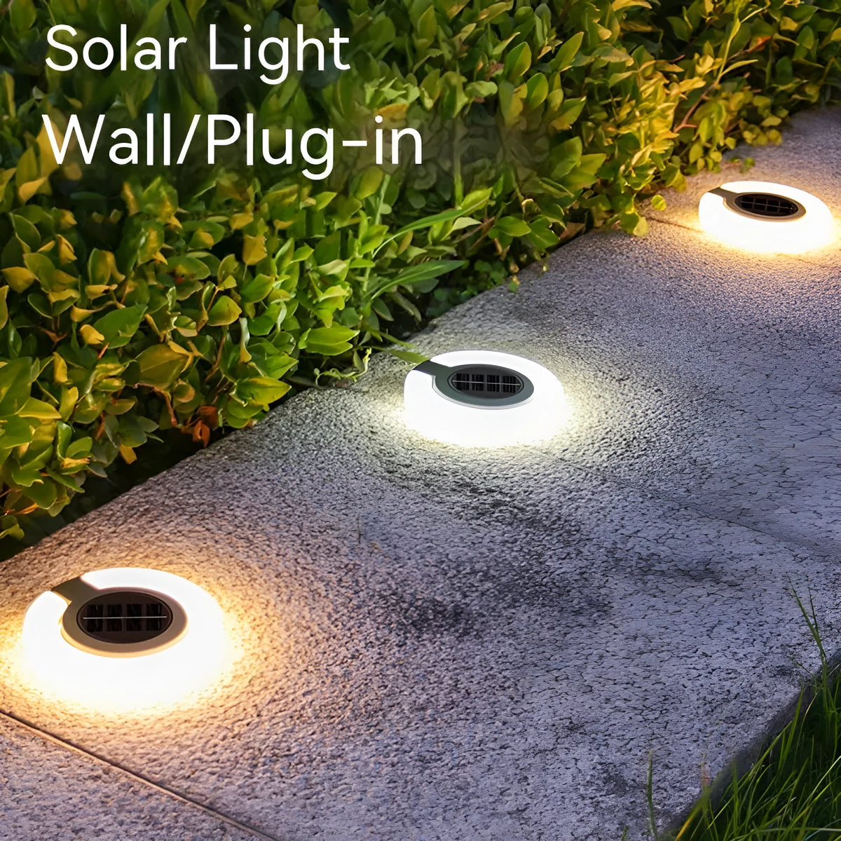 Solar underground light with linear design showing dual floor and wall mounting options