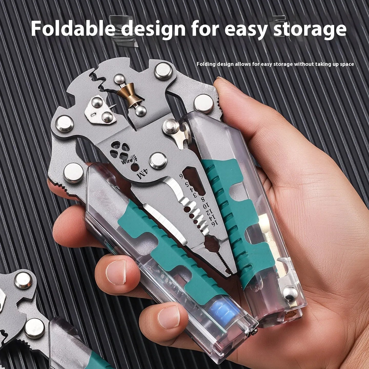 Thickened multi-functional electric pointed pliers wire stripper with rust prevention, 8.8 inch length