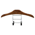 Wood yellow stainless steel car clothes hanger measuring 46.5 by 23 cm for vehicle garment transport