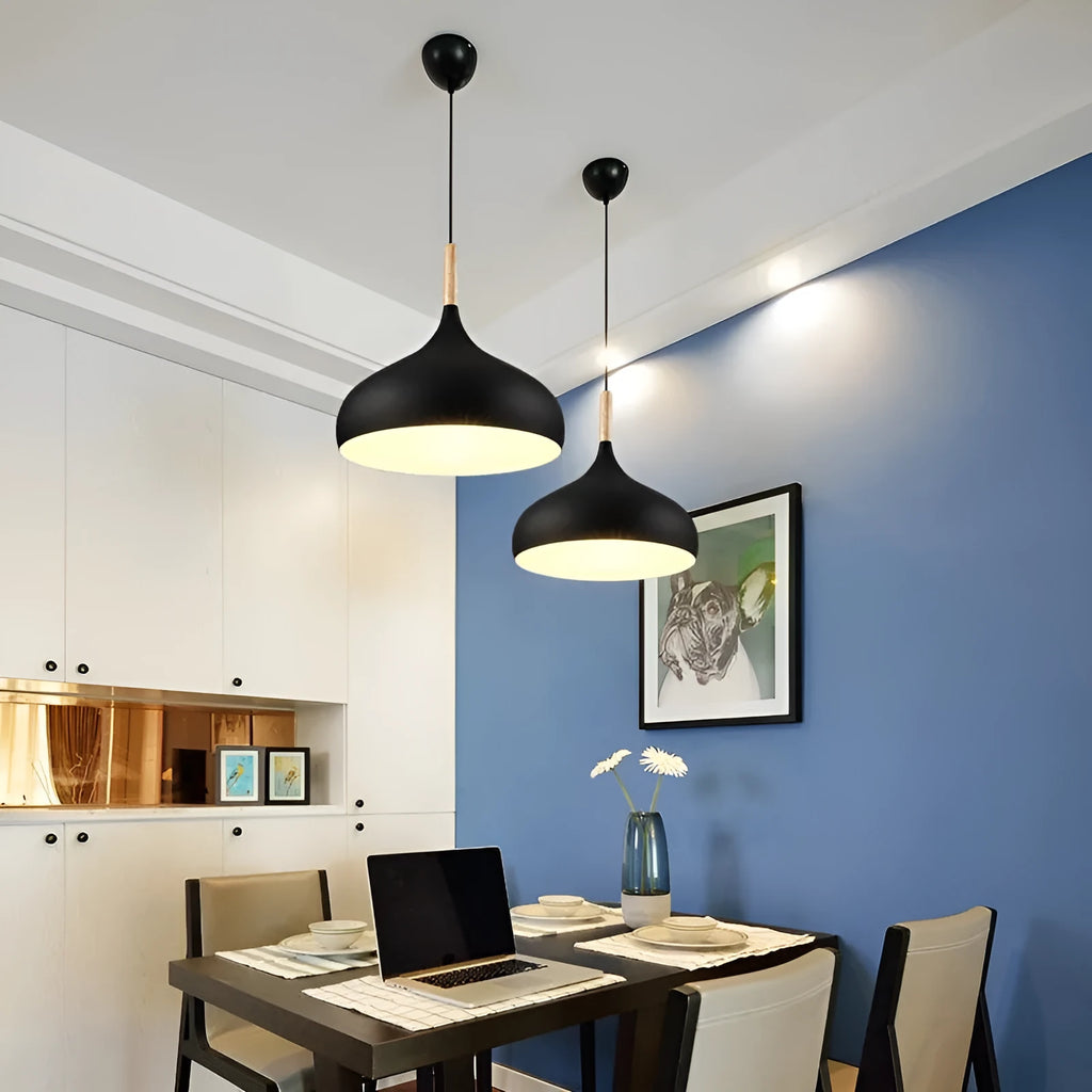 Macarone chandelier pendant lamp with adjustable height in modern zinc alloy and aluminium construction