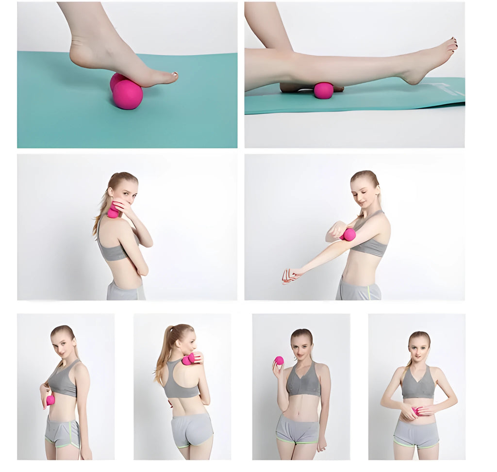 Peanut massage ball high density lightweight portable trigger point tool for muscle relief Black Blue Green Orange Pink Purple