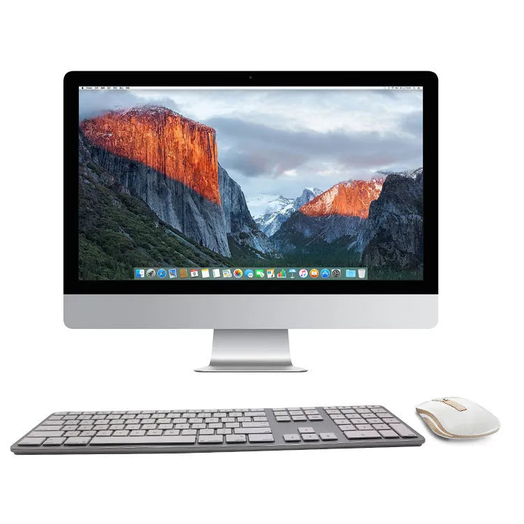 White 109-key wireless Bluetooth keyboard with three-key zone on desk