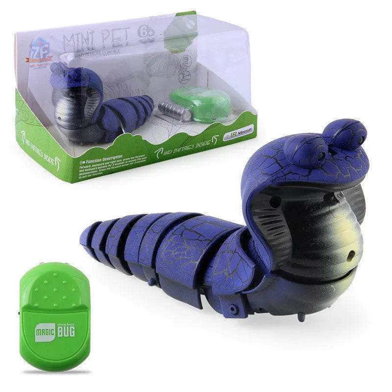 Automatic smart sensing snake cat toy with segmented body for realistic slithering movement