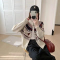 Ethnic style heavy industry jacquard pullover sweater with 3D pattern in apricot beige colour