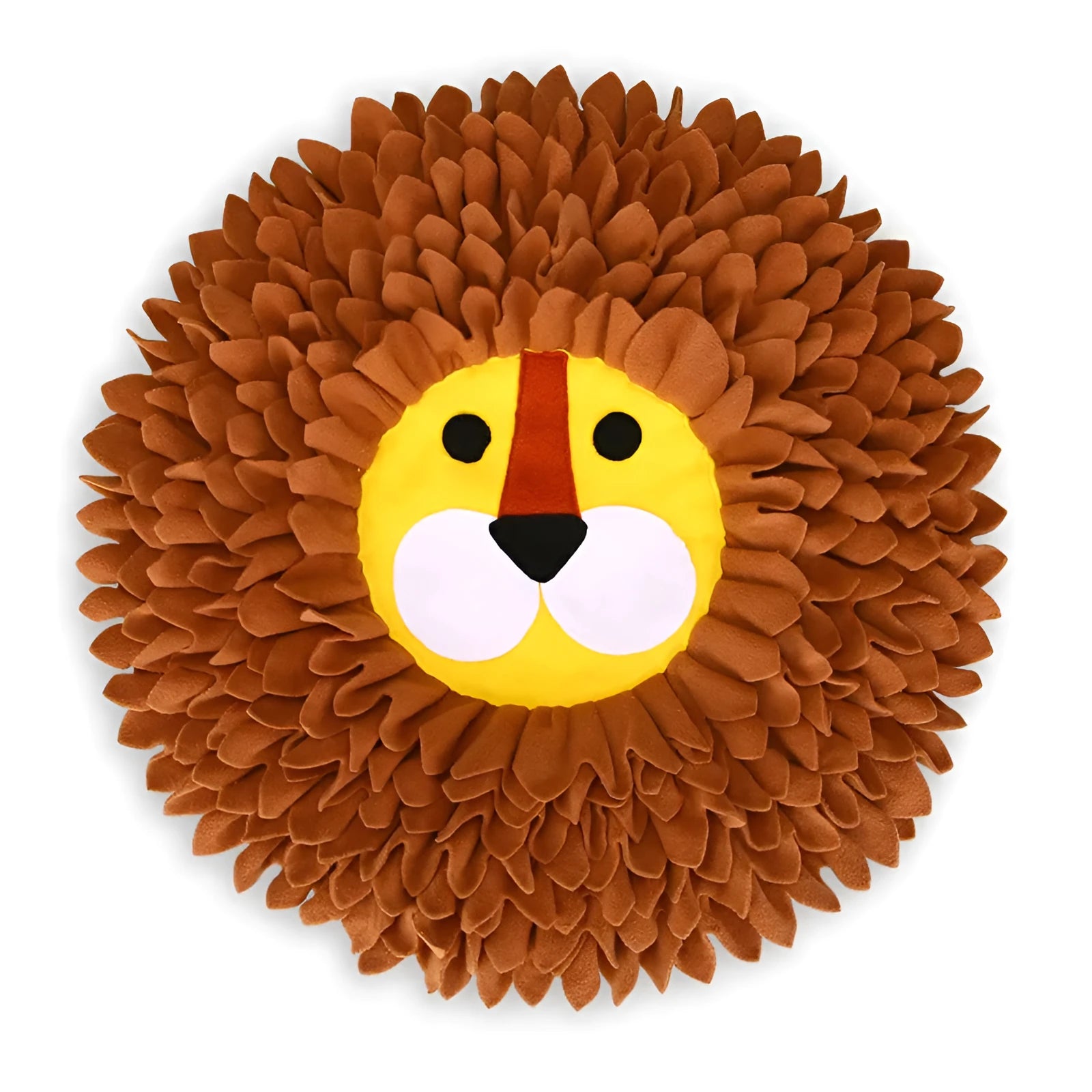 Brown Lion Sniffing Pad dog and cat puzzle blanket for hiding food treats.