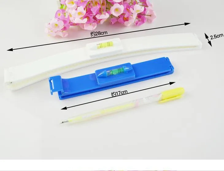 ABS plastic bang trimmer ruler haircut splint in blue and pink colour options for fringe cutting
