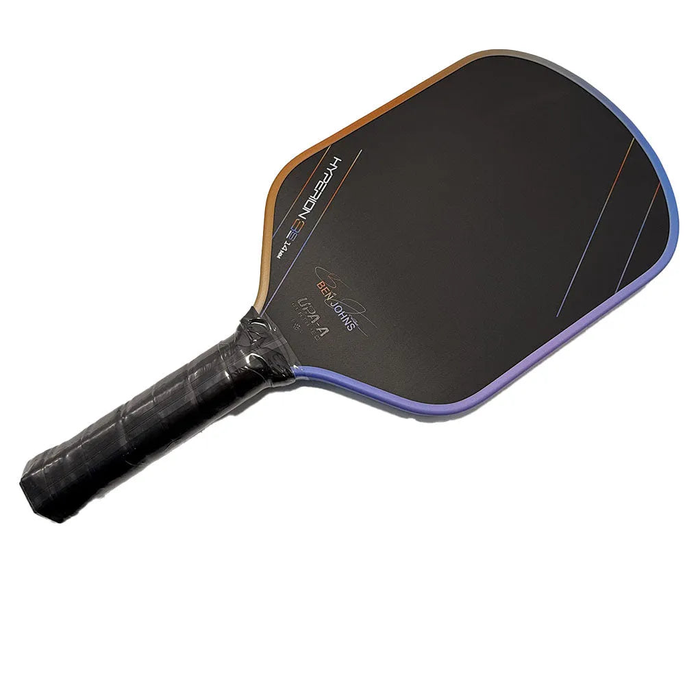 Aurora Multicolor Hyperion 3s pickleball racket with T700 carbon fibre matte finish showing 418x190mm dimensions