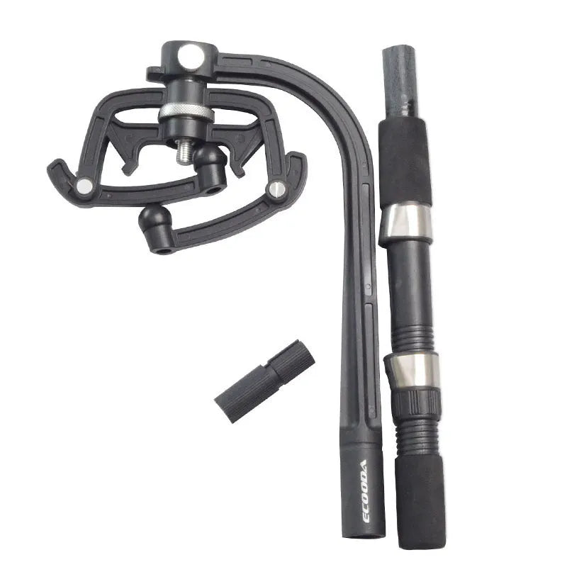 Stream Fishing Pole ABS Engineering Plastics Rod 300g Weight 30 x 21.5cm Pack Size Black Colour Multifunctional Use River Stream Fishing Gear