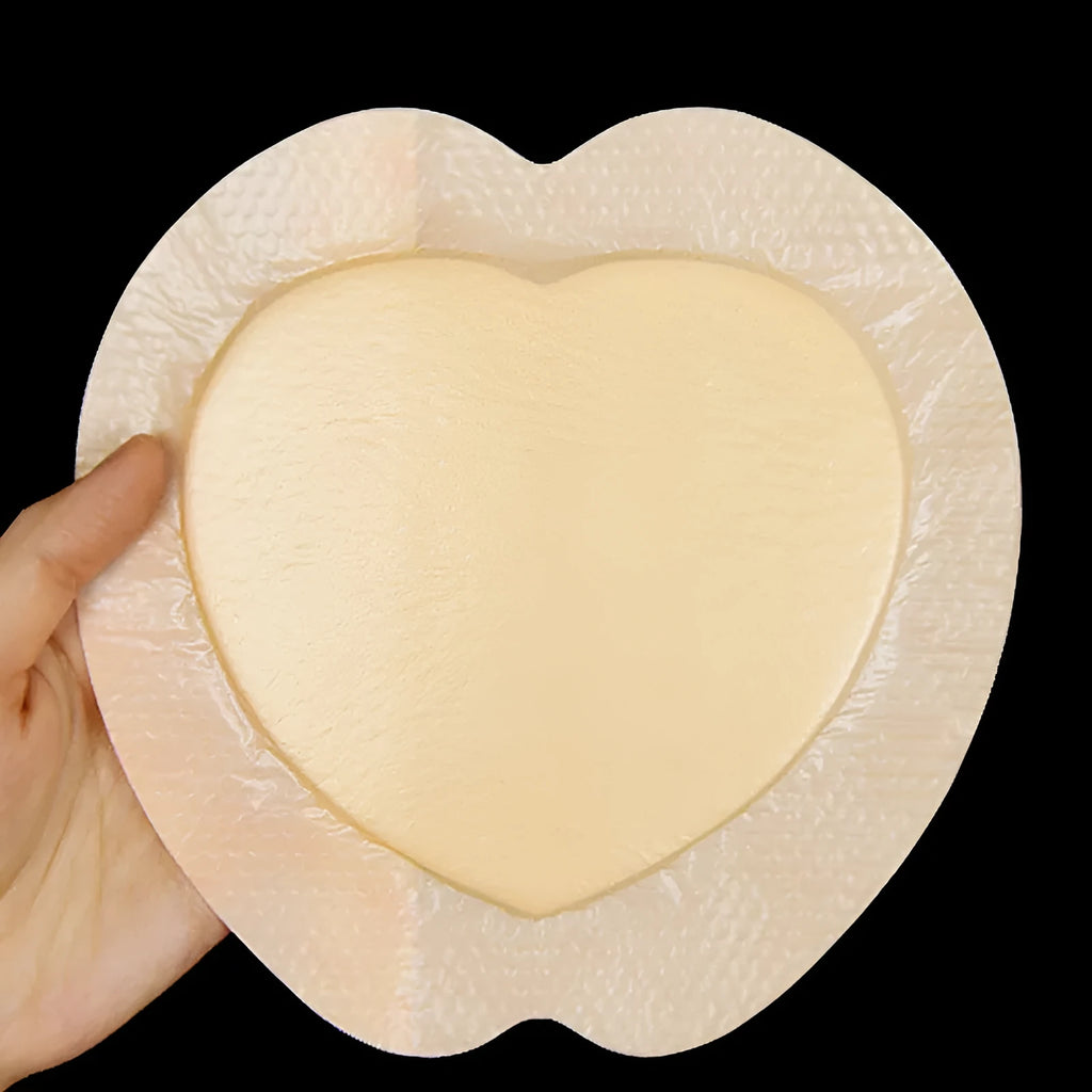 Large skin colour silicone foam medical dressing for bedsore prevention and pressure care