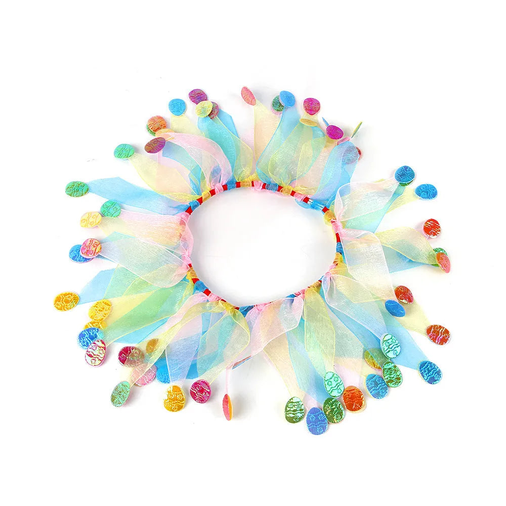 Tie-dyed fabric dog collar in green, blue, Halloween, or Christmas style patterns