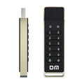 64GB metal fingerprint encrypted USB flash drive showing USB 3.0 connector.