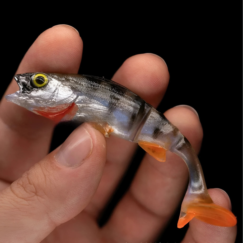 T-tail catfish scissors sea fishing soft plastic lure with fish colour pattern