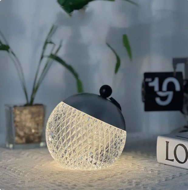 Portable LED touch desk lamp with dimmable lighting in chrome, gold, black, brown, or white