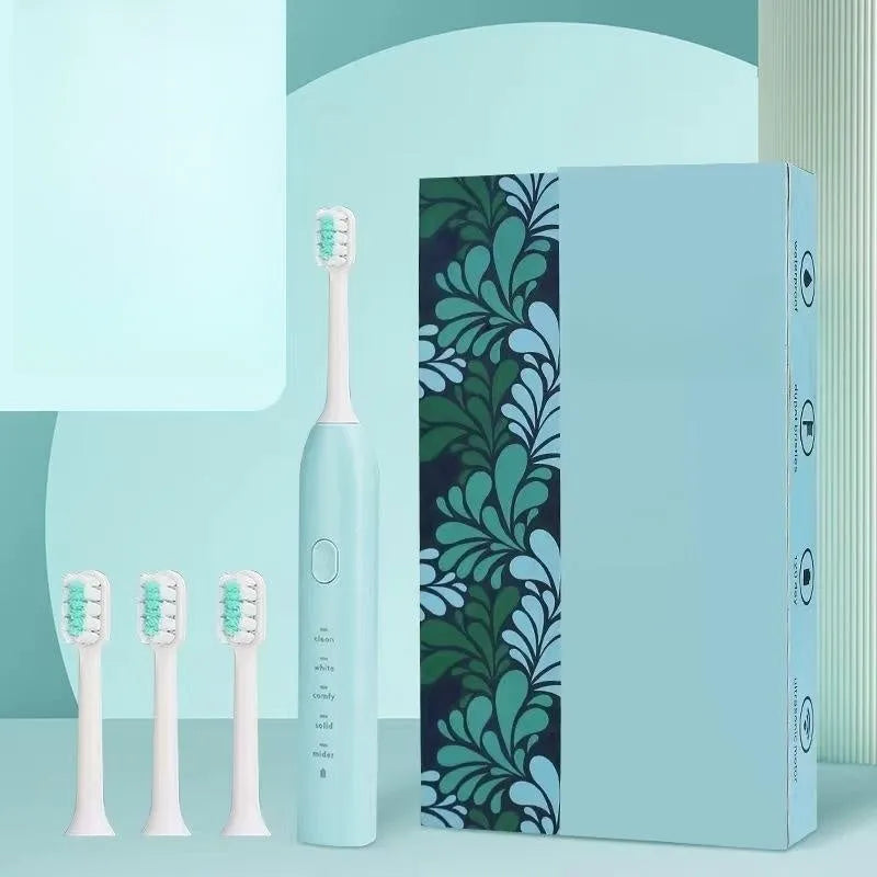 Small yellow duck USB rechargeable electric toothbrush with soft bristles and five gear settings