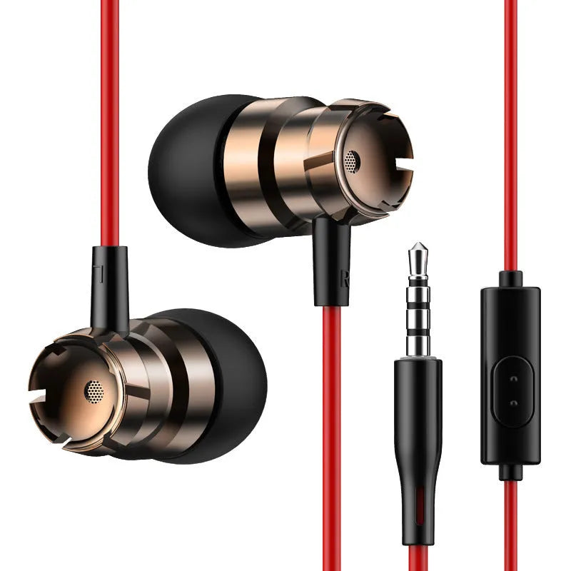 Metal turbo in-ear headphones with cable and 3.5mm straight plug, available in multiple colours