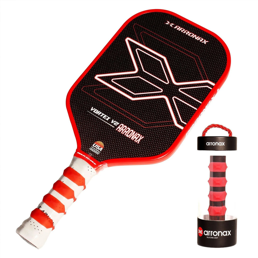 Silicone tennis racquet hand grip band in multiple colours on a black background.