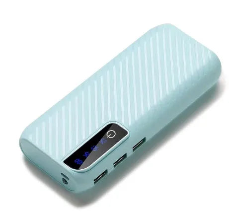 20000mAh portable mini power bank in black showing compact dimensions
