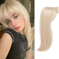 Synthetic clip-in wig with buckle fastening shown in one of six available colour styles.