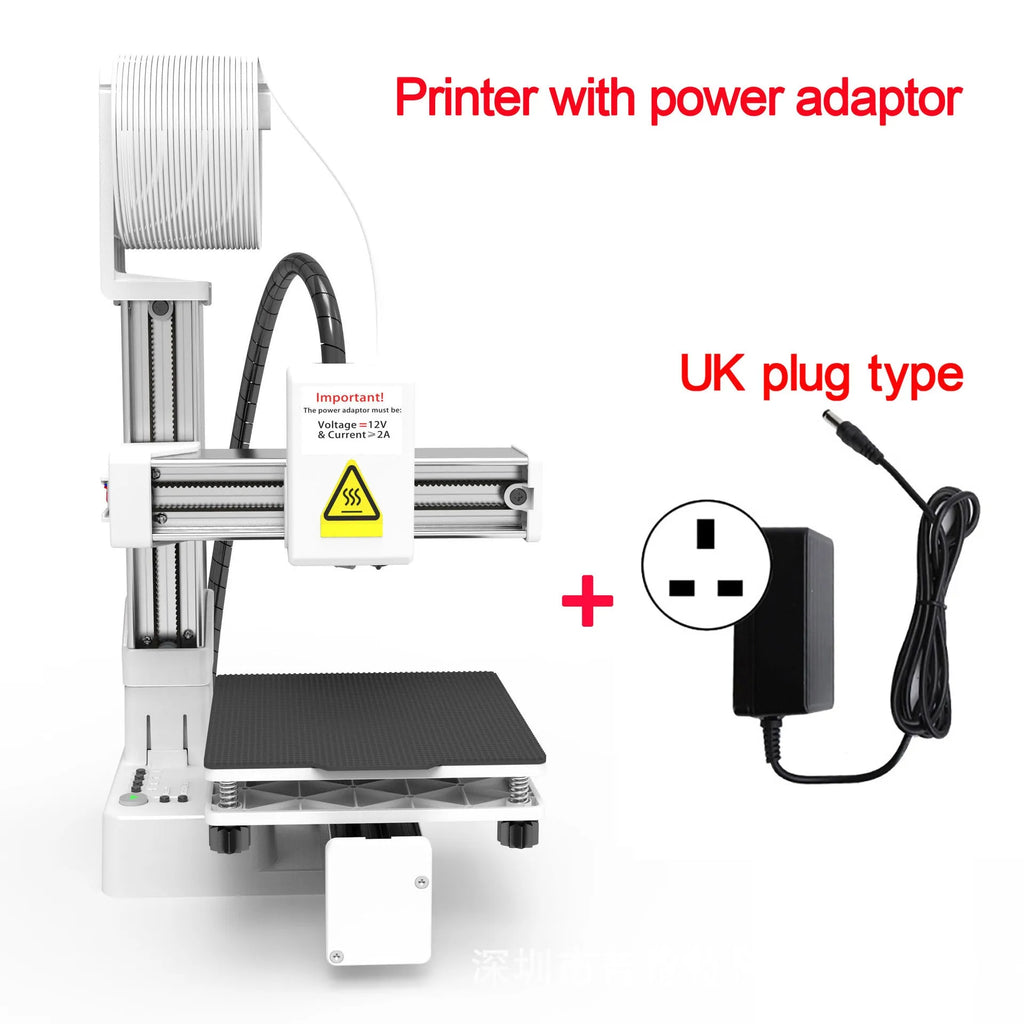 White EasyThreed K10 3D printer for TPU and PLA filaments with 175mm build volume