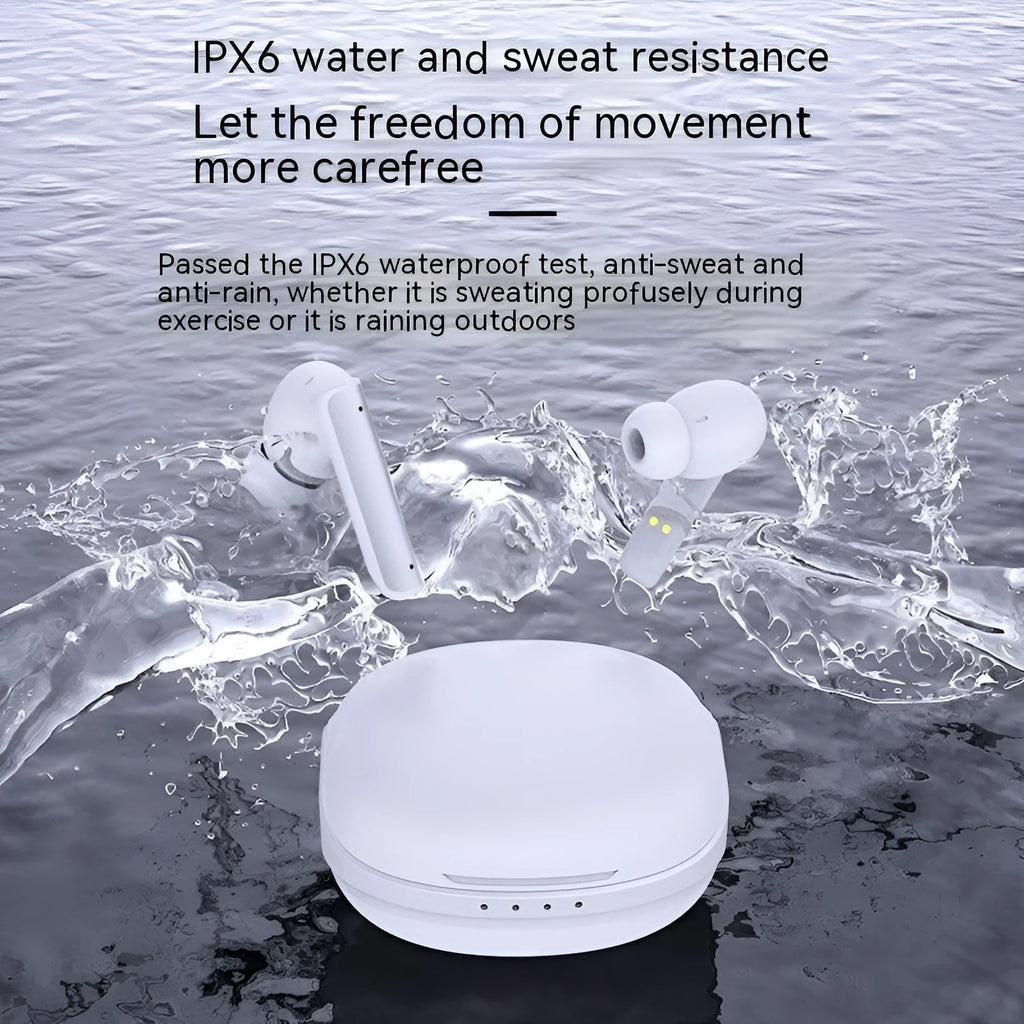 Wireless Bluetooth earphone in-ear metal build black or milky white with charging case data cable manual