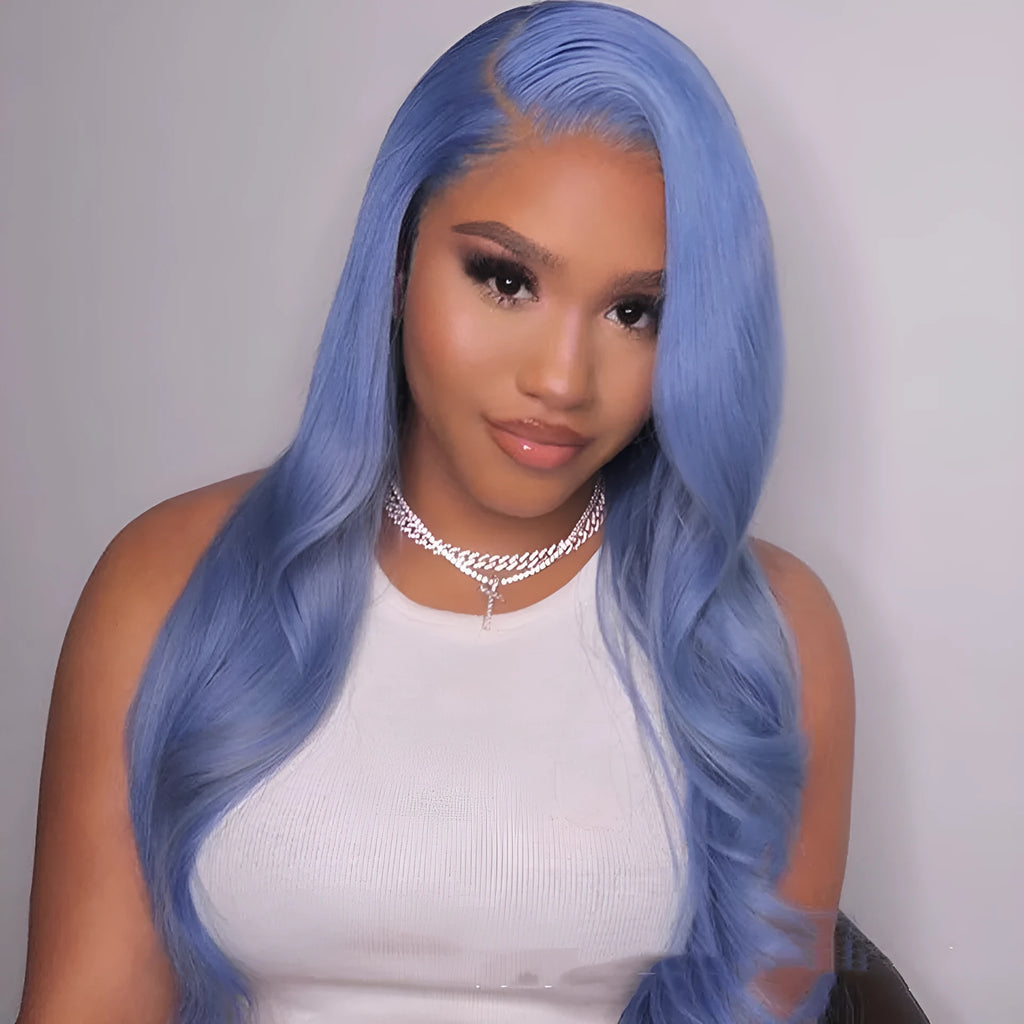 Body wave textured human hair lace front wig shown on a mannequin head.