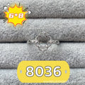 Oval denier ring with 6*8 stone, open mouth setting and star detail in Korean style