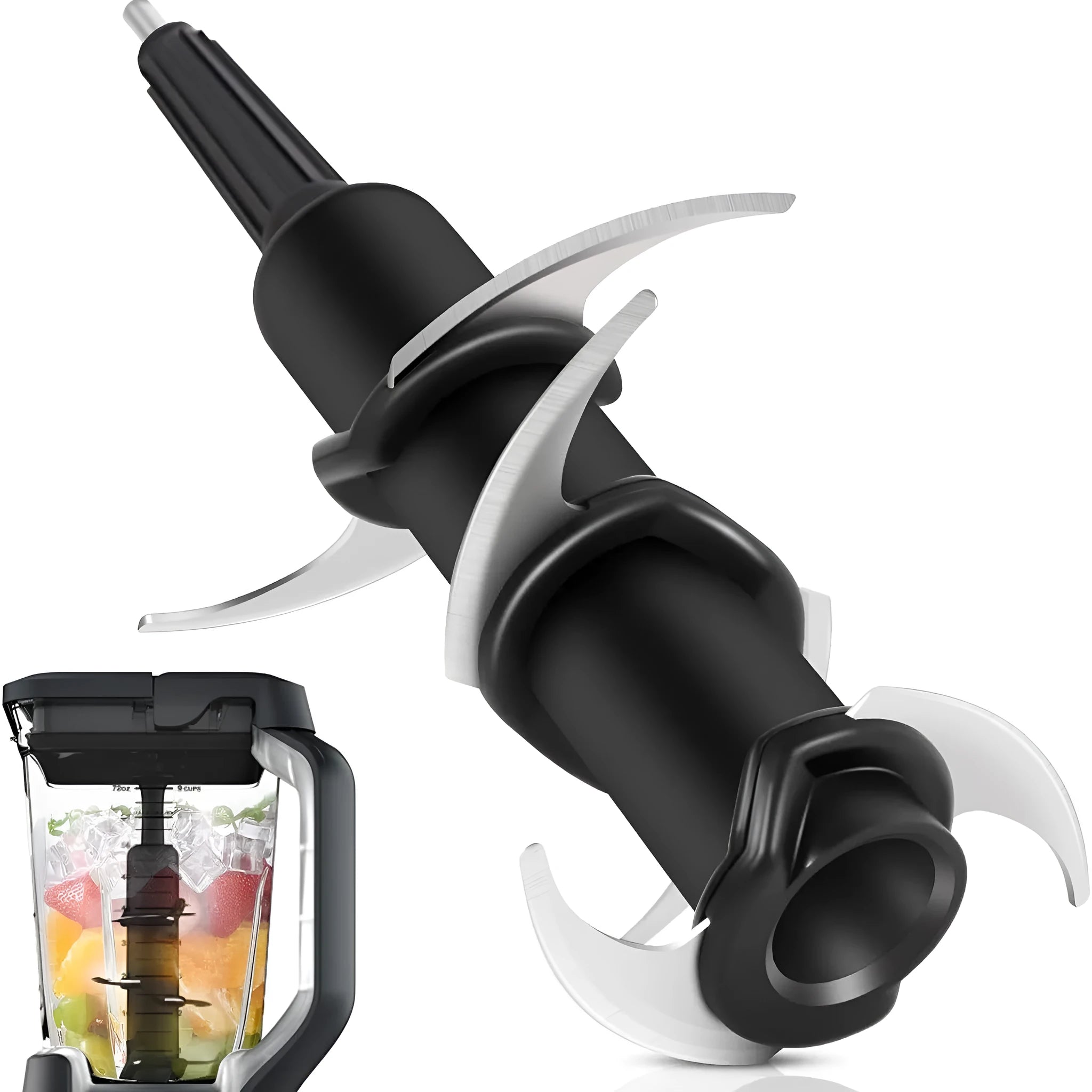 304 stainless steel replacement knife seat accessory for a six-stack juicer or blender.