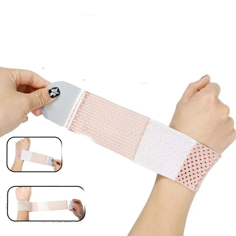 Athletic wristguard with elastic breathable construction for wrist protection during sports