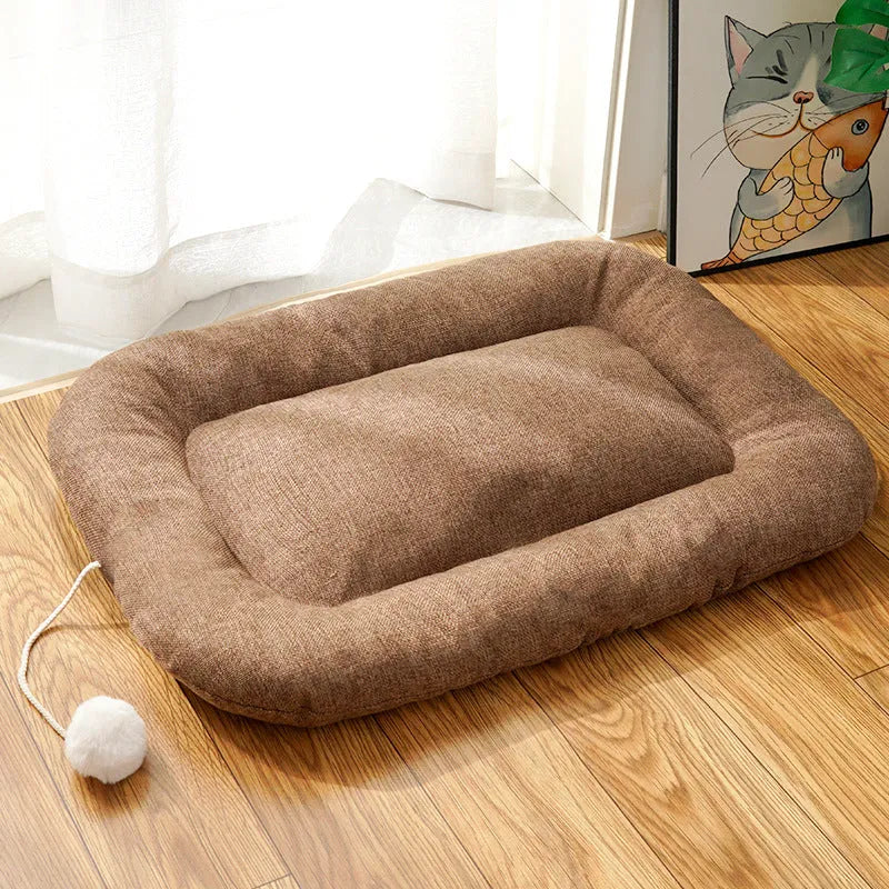 Universal pet cooling cushion in brown, size L 40x60cm for pets up to 7.5kg, summer heat relief mat