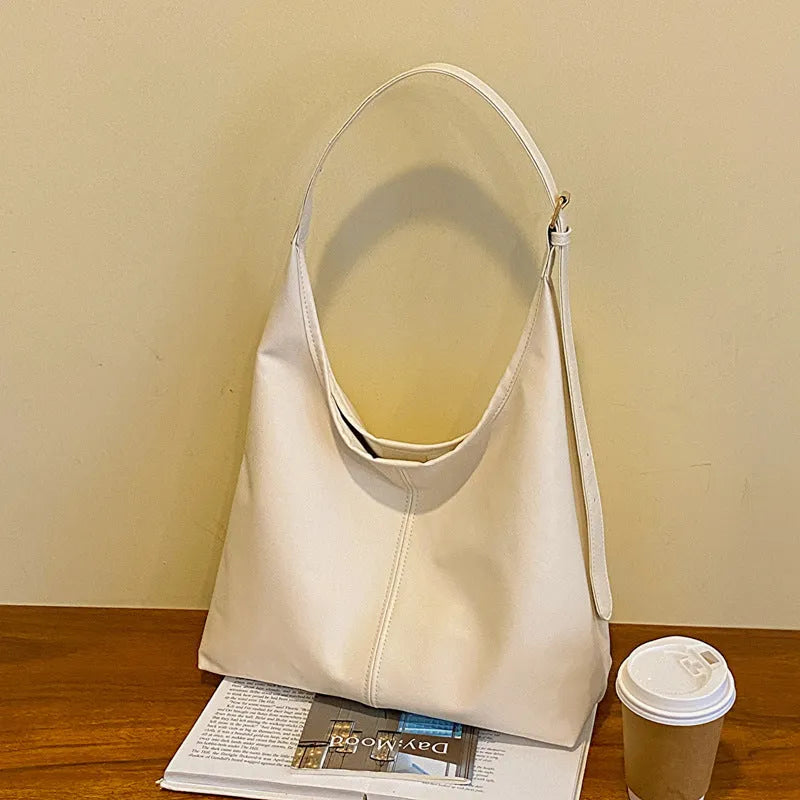 Retro textured PU bucket shape shoulder bag for women urban simplicity style