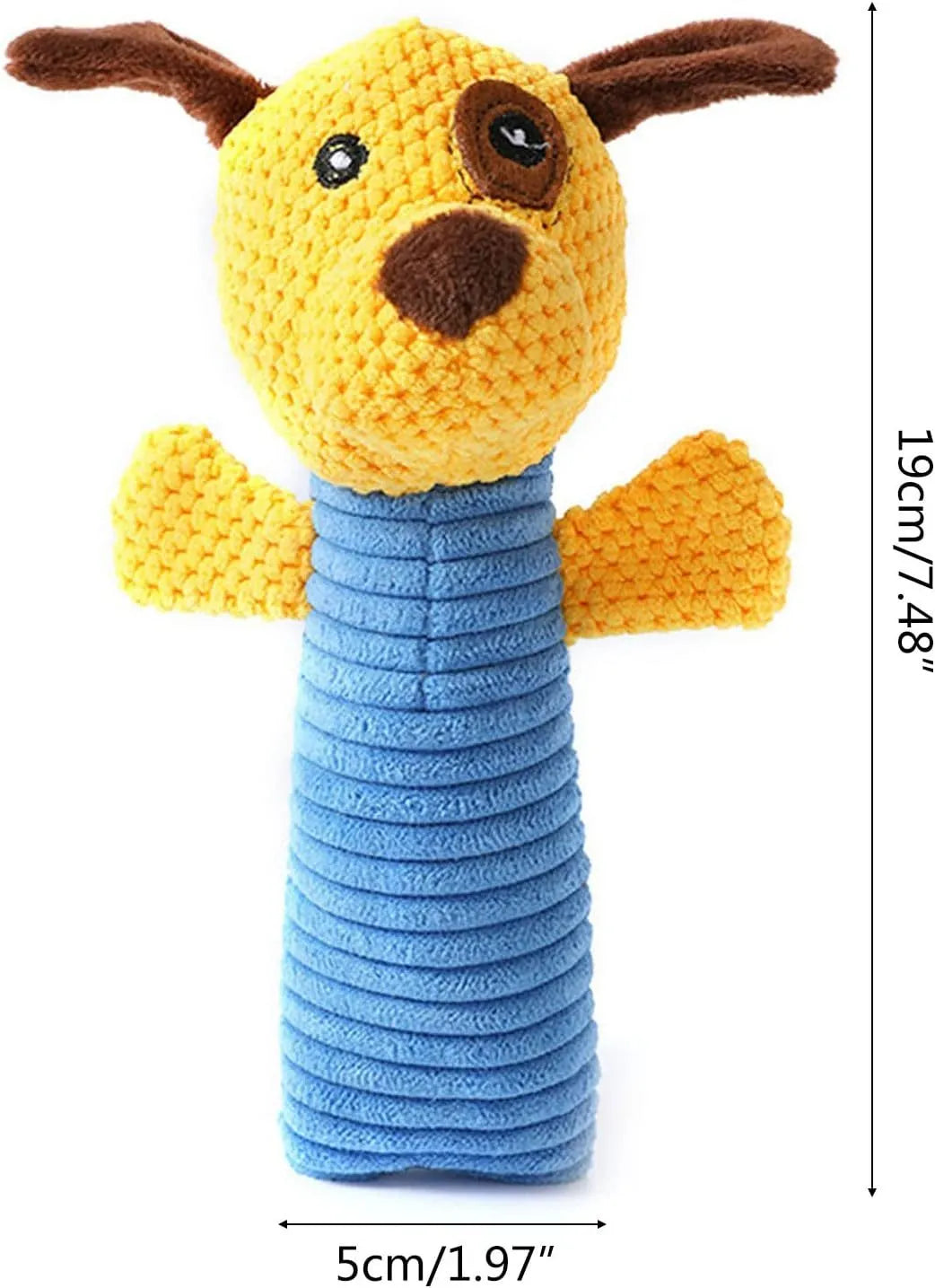 19cm squeaky stuffed dog chew toy in animal shapes for small medium large breeds