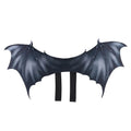 Black cloth bat wing costume for a cat or dog on a Halloween background.