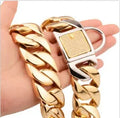30mm wide gold colour stainless steel encryption chain necklace, 12-32in length options