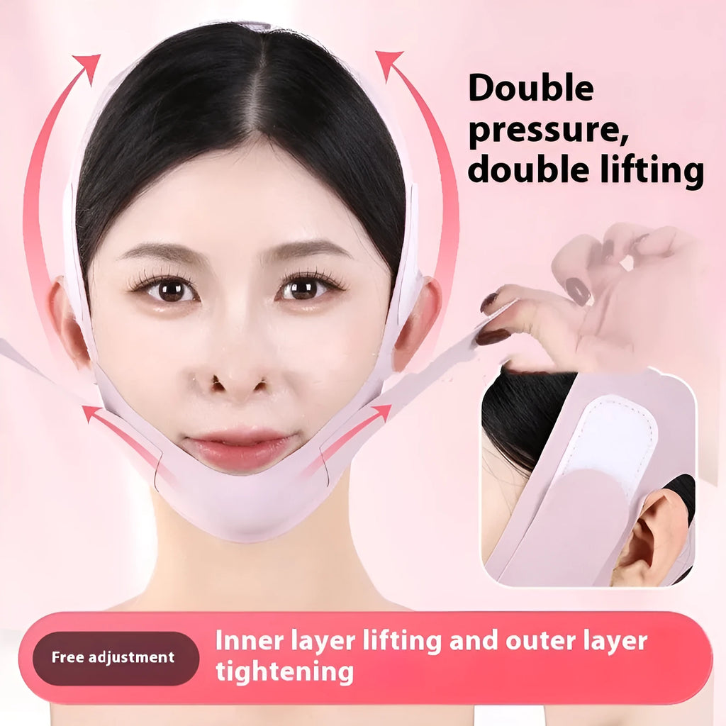 Purple and green graphene face shaping mask for small V face contour support