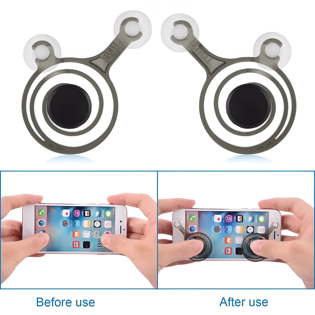 Universal mobile phone gaming joysticks in clear and black colour for touch screen devices