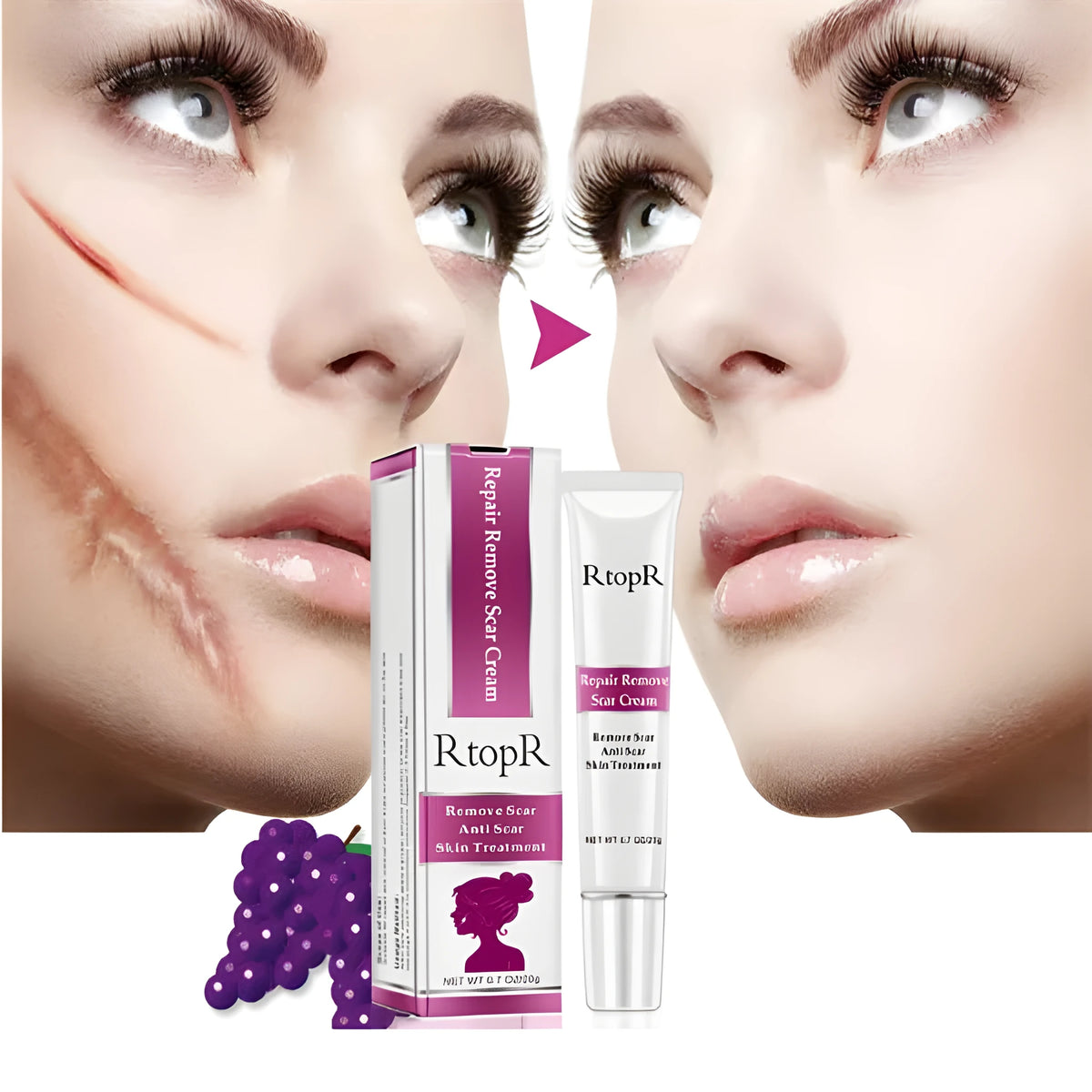 White skin repair body cream for nourishing, moisturising, lifting and firming adult body care