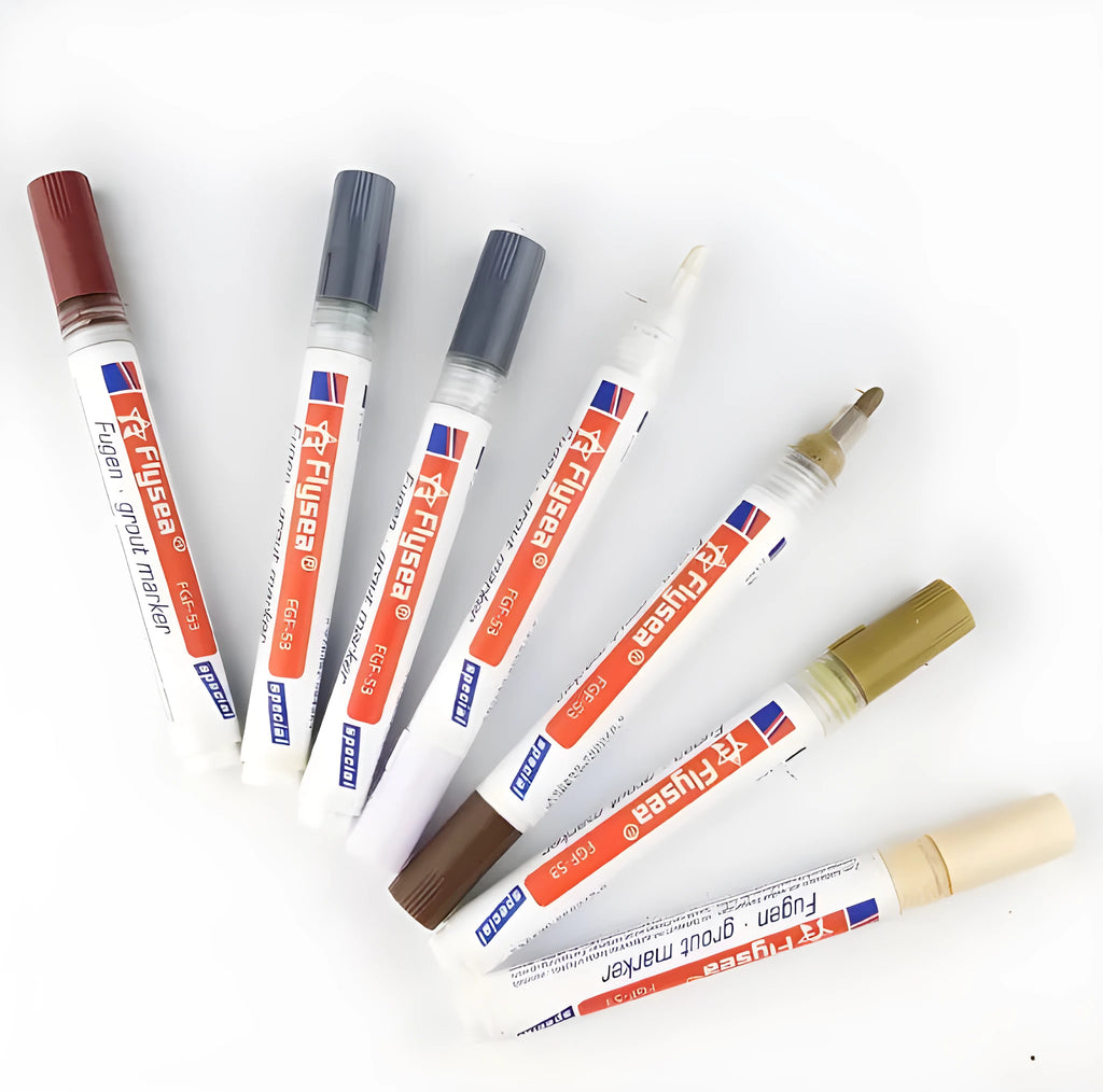 Tile gap grout coating marker pen with water-based ink for ceramic floor repair in six colours