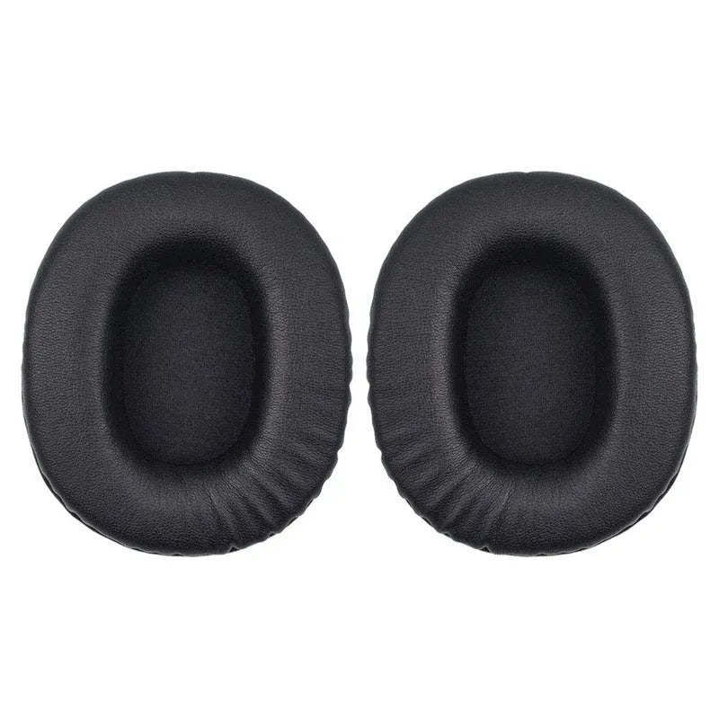 Pair of black PU leather replacement earpads for Sony MDR-1R headphones