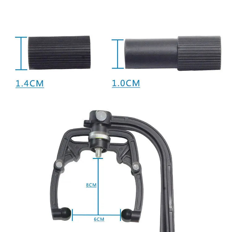 Stream Fishing Pole ABS Engineering Plastics Rod 300g Weight 30 x 21.5cm Pack Size Black Colour Multifunctional Use River Stream Fishing Gear