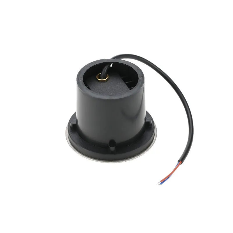 Round black LED COB underground light with stainless steel cover and tempered glass for outdoor garden lighting